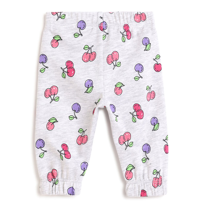 Girls Light Grey Printed Trouser image number 1
